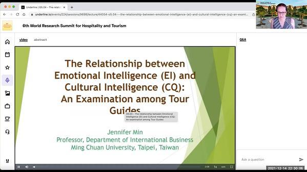 The relationship between Emotional Intelligence (EI) and Cultural Intelligence (CQ): An examination among Tour Guides