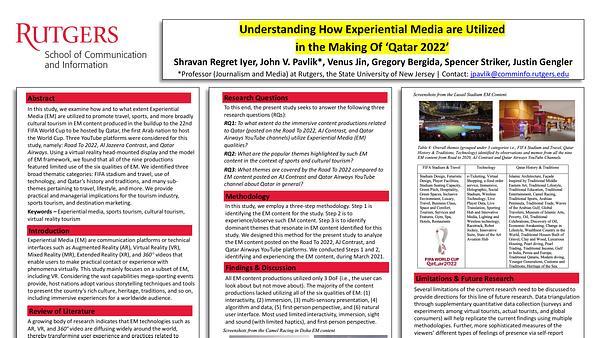 Understanding how experiential media are utilized in the making of ‘Qatar 2022’