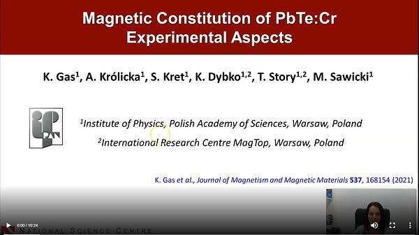 Magnetic Constitution of PbTe:Cr - Experimental Aspects