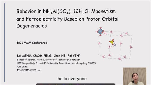Multiferroic Behavior in NH4Al(SO4)2-12H2O: Magnetism and Ferroelectricity Based on Proton Orbital Degeneracies