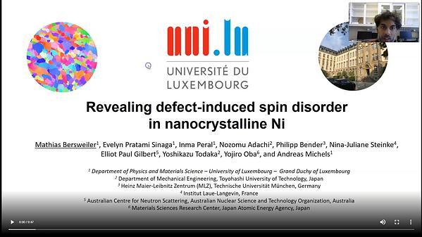 Revealing defect-induced spin disorder in nanocrystalline