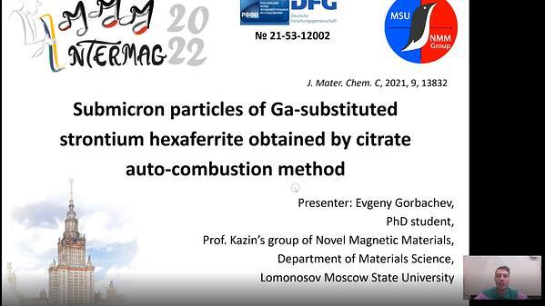 Submicron particles of Ga-substituted strontium hexaferrite obtained by citrate auto-combustion method