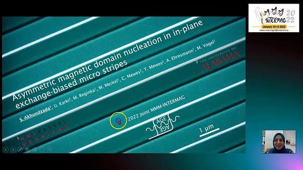 Investigation of magnetic domain nucleation in exchange-biased nanostructures