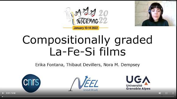 Compositionally graded La-Fe-Si films