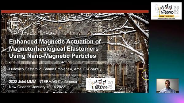 Enhanced Magnetic Actuation of Magnetorheological Elastomers Using Nano-Magnetic Particles