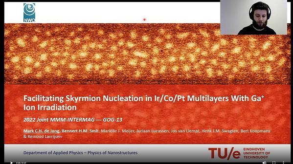Facilitating Skyrmion Nucleation in Ir/Co/Pt Multilayers With Ga+ Ion Irradiation