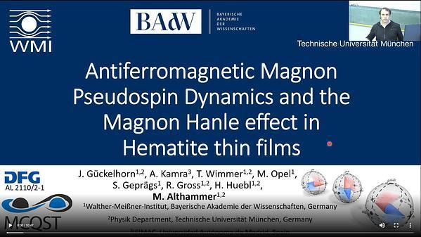 Antiferromagnetic Magnon Pseudospin Dynamics and the Magnon Hanle Effect in Hematite Thin Films