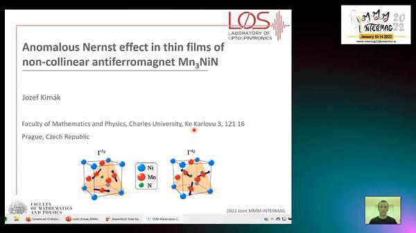 Anomalous Nernst effect in thin films of non-collinear antiferromagnet Mn3NiN
