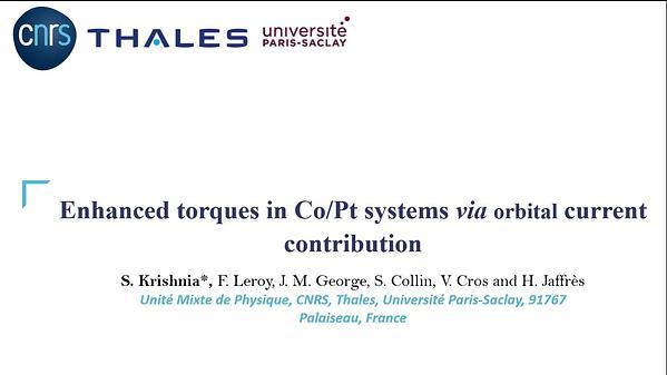 Enhanced Torques in Co/Pt Systems via Orbital Current Contribution