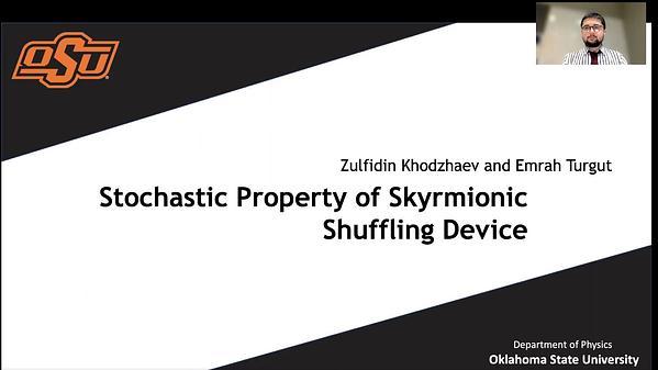 Stochastic Property of Skyrmionic Shuffling Device