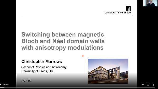Switching between Magnetic Bloch and Néel Domain Walls with Anisotropy Modulations
