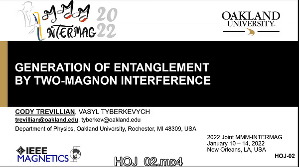 Generation of Entanglement by Two-Magnon Interference