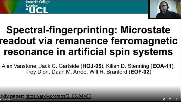 Spectral-fingerprinting: Microstate readout via remanence ferromagnetic resonance in artificial spin systems