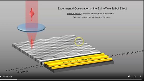 Experimental Observation of the Spin-Wave Talbot Effect