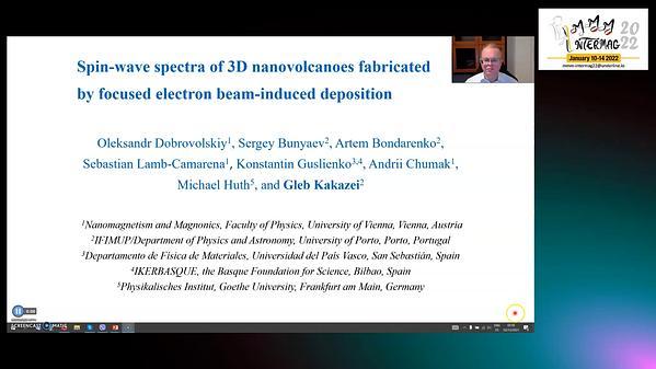 Spin-wave spectra of 3D nanovolcanoes fabricated by focused electron beam-induced deposition