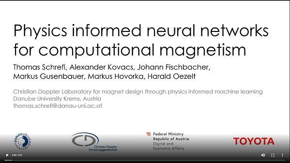 Physics informed neural networks for computational magnetism