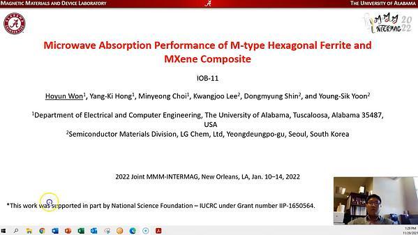 Microwave Absorption Performance of M-type Hexagonal Ferrite and MXene Composite