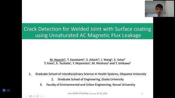 Crack detection for welded joint with surface coating using unsaturated AC magnetic flux leakage