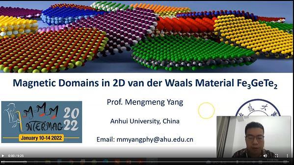 Magnetic Domains in 2D van der Waals Material Fe3GeTe2