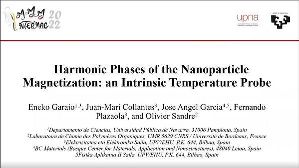 Harmonic Phases of the Nanoparticle Magnetization: an Intrinsic Temperature Probe