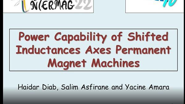 Power capability of shifted inductances axes permanent magnet machines