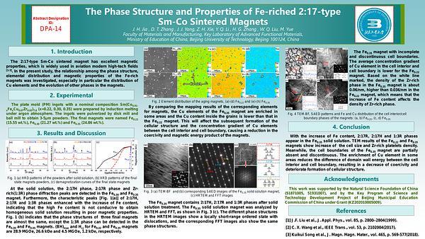 The Phase Structure and Properties of Fe-riched 2:17-type Sm-Co Sintered Magnets