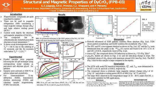 Rare-earth chromite DyCrO3: Structural and magnetic properties