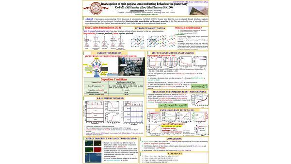 Investigation of Spin Gapless Semiconducting Behaviour in Quaternary CoFeMnSi Heusler Alloy Thin Films on Si (100)