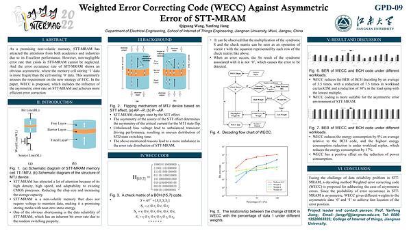 Weighted Error Correcting Code (WECC) against Asymmetric Error of STT-MRAM