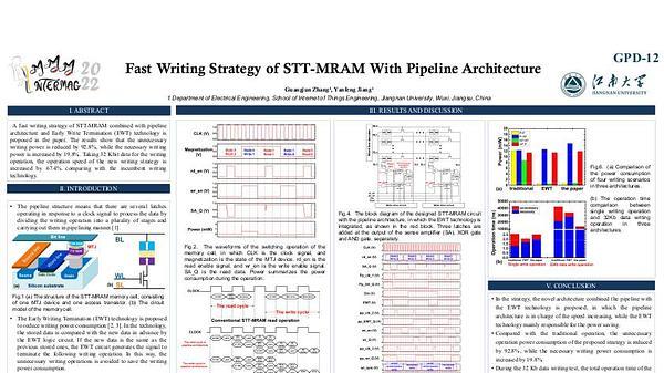 The fast write strategy of STT-MRAM with pipeline architecture