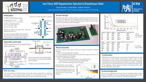 Low-Power AMR Magnetometer Operated in Discontinuous Mode