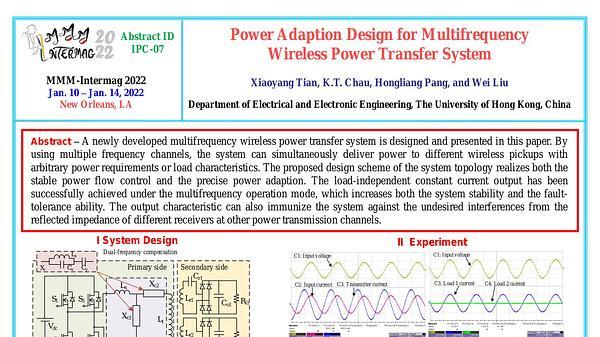 Power Adaption Design for Multifrequency Wireless Power Transfer System