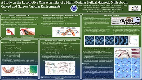 A Study on the Locomotive Advantages of a Multi-Modular Helical Magnetic Millirobot in Curved and Narrow Blood Vessels