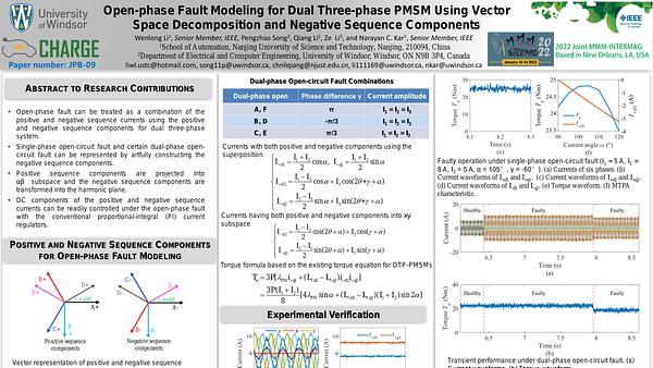 Open-phase fault modeling for dual three-phase PMSM using vector space decomposition and negative sequence components
