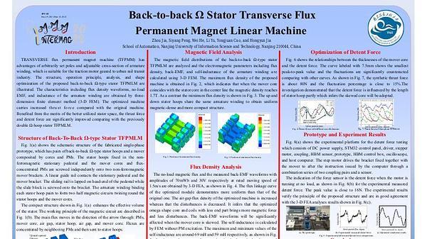 Back-to-back Ω Stator Transverse Flux Permanent Magnet Linear Machine