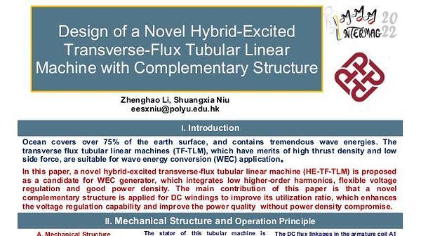 Design of a Novel Hybrid-Excited Transverse-Flux Tubular Linear Machine with Complementary Structure