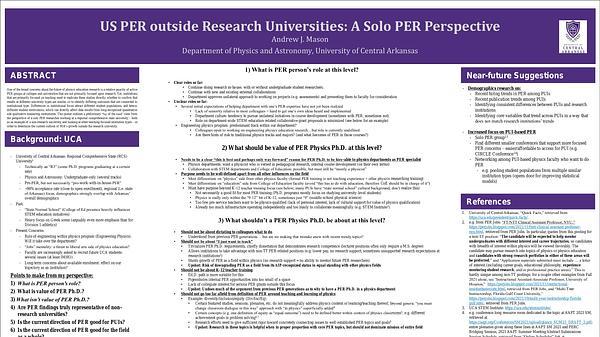PER outside Research Universities: A Solo PER Perspective