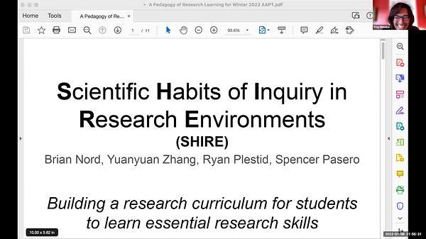 SHIRE: A Skills-Focused Curriculum for New Researchers