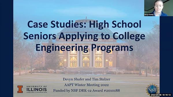 Case Studies: High School Seniors Applying to College Engineering Programs