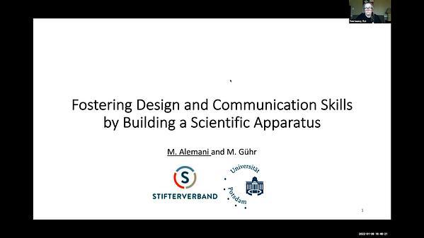 Fostering Design and Communication Skills by Building a Scientific Apparatus