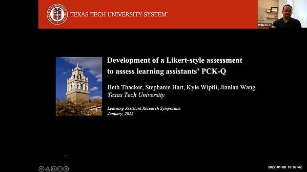 Development of a Likert-style assessment to assess learning assistants PCK-Q