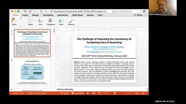 The Challenge of Evaluating Consistency of Competing Lines of Thinking*