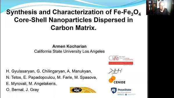Synthesis and Characterization of Fe-Fe3O4 Core-Shell Nanoparticles Dispersed in Carbon Matrix