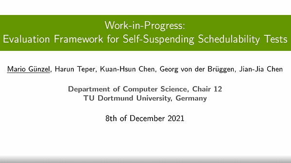 Evaluation Framework for Self-Suspending Schedulability Tests