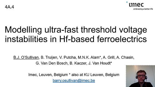 Modelling ultra-fast threshold voltage instabilities in Hf-based ferroelectrics