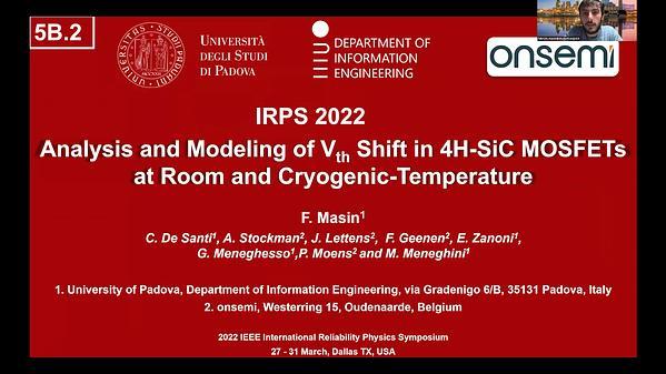 Analysis and Modeling of Vth Shift in 4H-SiC MOSFETs  at Room and Cryogenic-Temperature