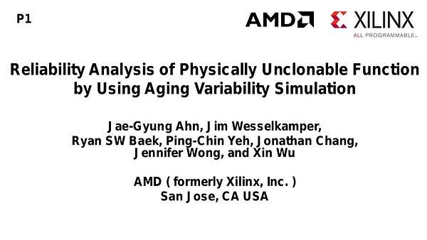 Reliability Analysis of Physically Unclonable Function by Using Aging Variability Simulation