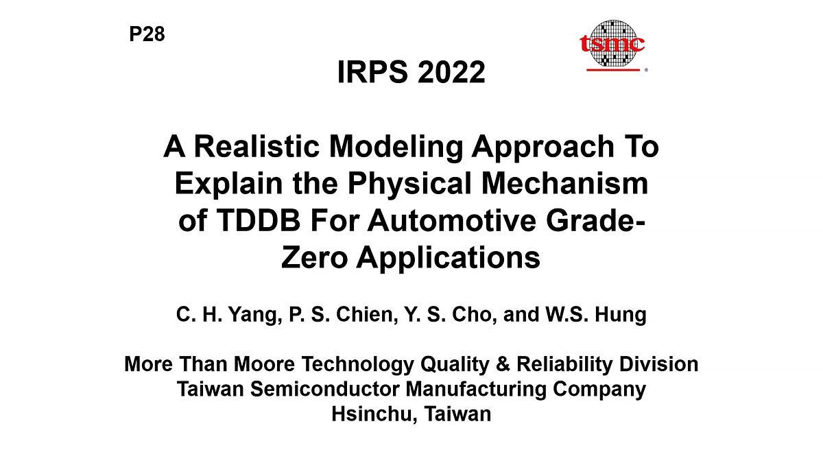 A Realistic Modeling Approach To Explain the Physical Mechanism of TDDB ...