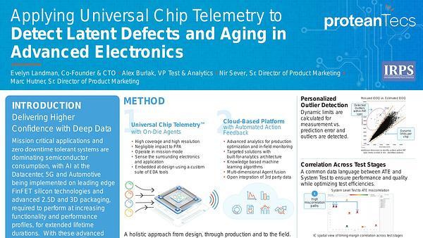 Applying Universal Chip Telemetry to Detect Latent Defects and Aging in Advanced Electronics