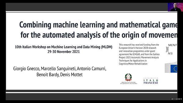 Combining machine learning and mathematical games for the automated analysis of the origin of movement
